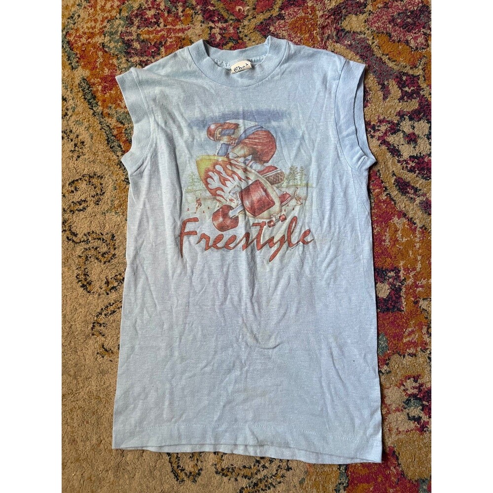 Vintage 80s Ched by Anvil Freestyle Skateboard Muscle Shirt